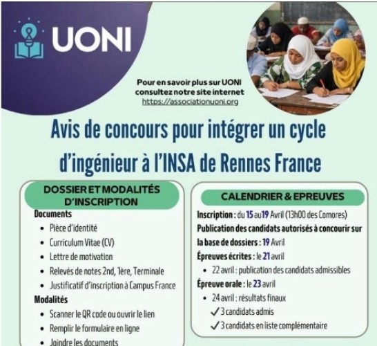 Formation d’ingénieurs en France I L’Association «Uoni» dévoile les trois lauréats du concours 2026
