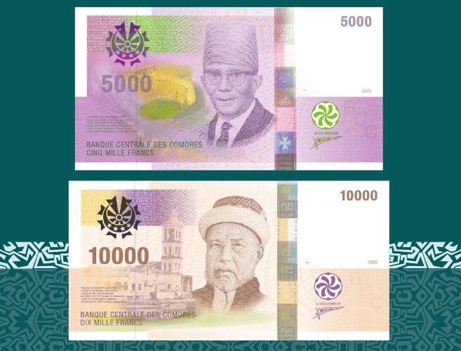 بنك جزر القمر المركزي يطرح أوراقًا نقدية جديدة بفئتي 10.000 و5.000 فرنك قمري